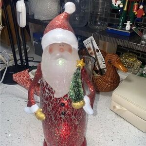 Christmas Lamp Santa lamp Glitter lamp light Christmas night light Santa light